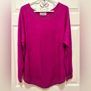 Oliver Fusia Rhinestone Bling Sweater size Large